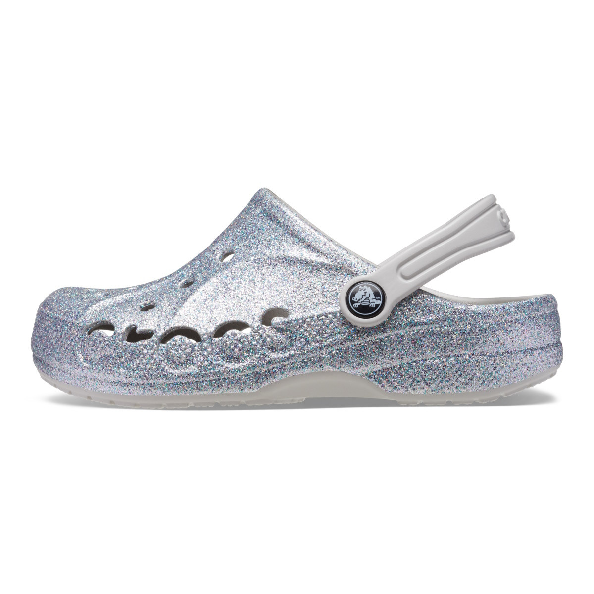 Saboti Crocs Toddler Baya Glitter Clog Argintiu - Silver - 2 | YEO