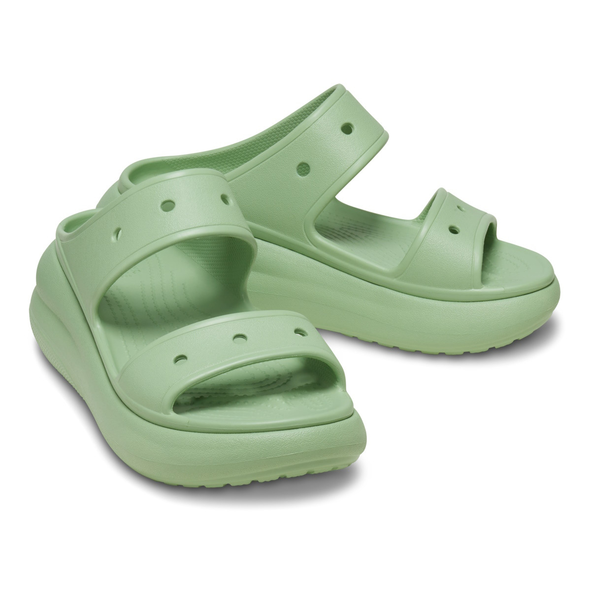 Sandale Crocs Classic Crush Sandal Verde - Fair Green - 3 | YEO