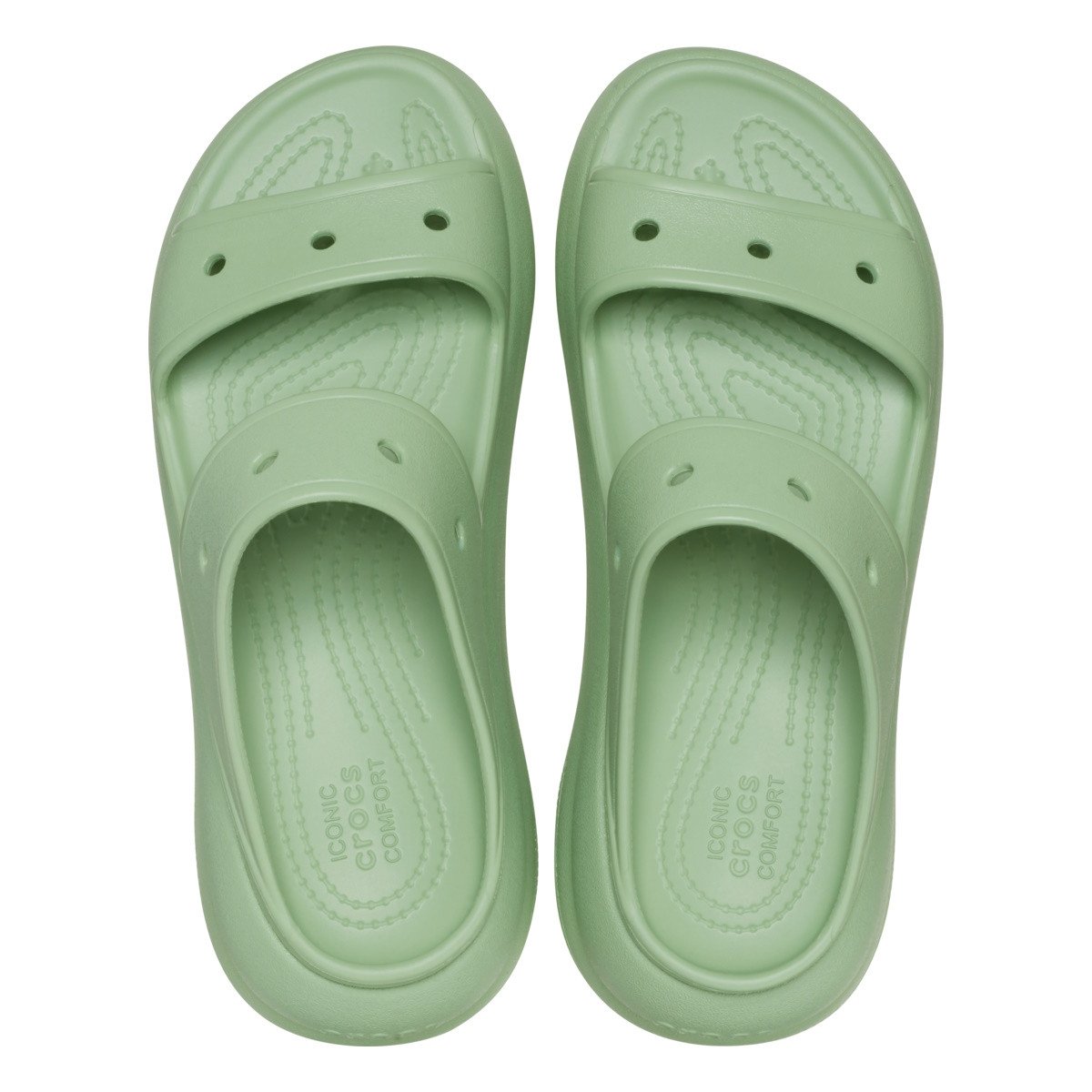 Sandale Crocs Classic Crush Sandal Verde - Fair Green - 4 | YEO
