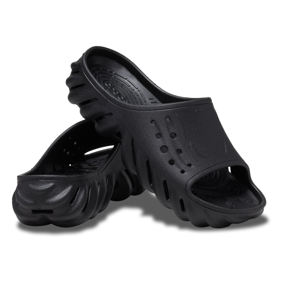 Papuci Crocs Echo Slide Kids Negru - Black - 3 | YEO