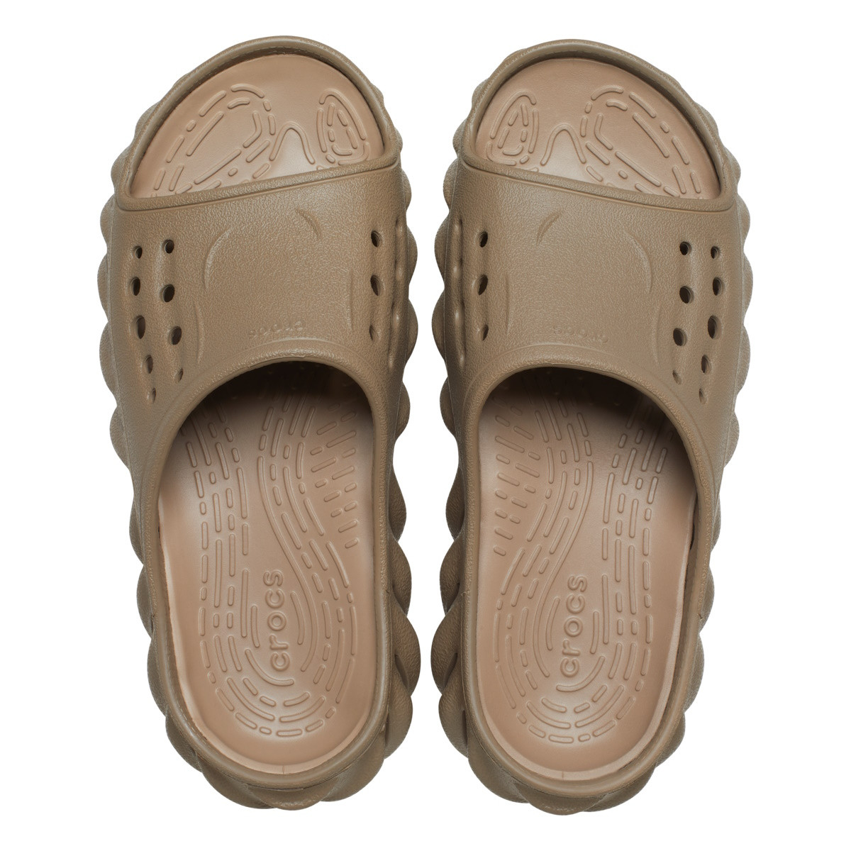 Papuci Crocs Echo Slide Kids Maro - Tumbleweed - 4 | YEO