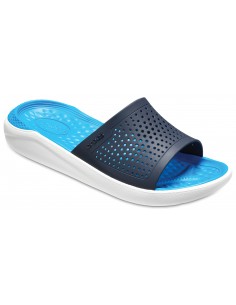 Papuci Crocs LiteRide Slide Albastru - Navy/White 2