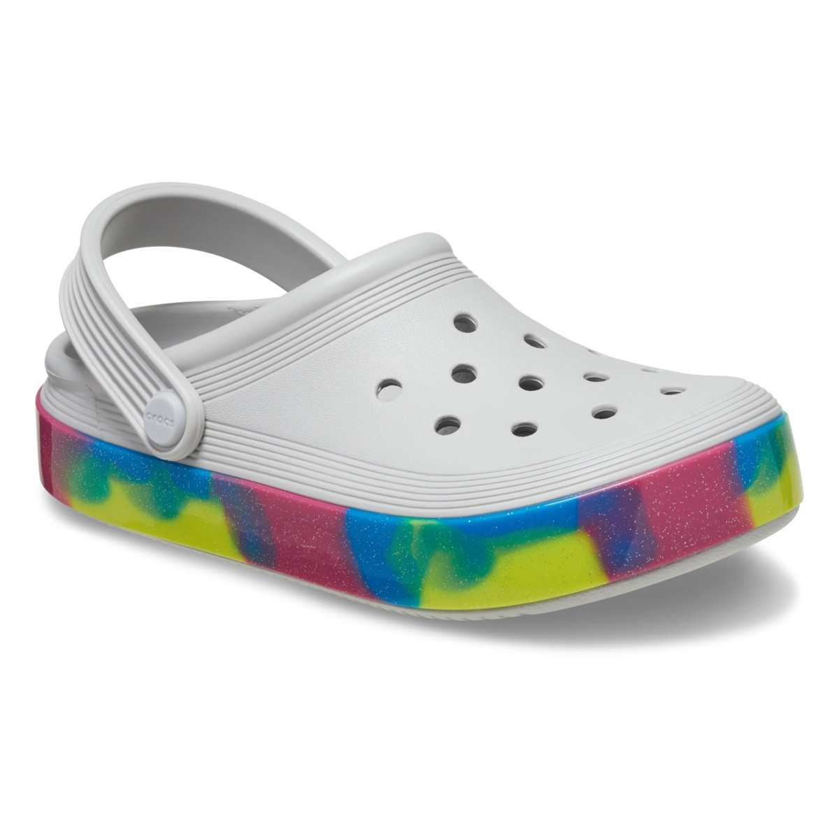 Saboti Crocs Off Court Glitter Band Clog Kids Gri - Atmosphere/Multi - 1 | YEO