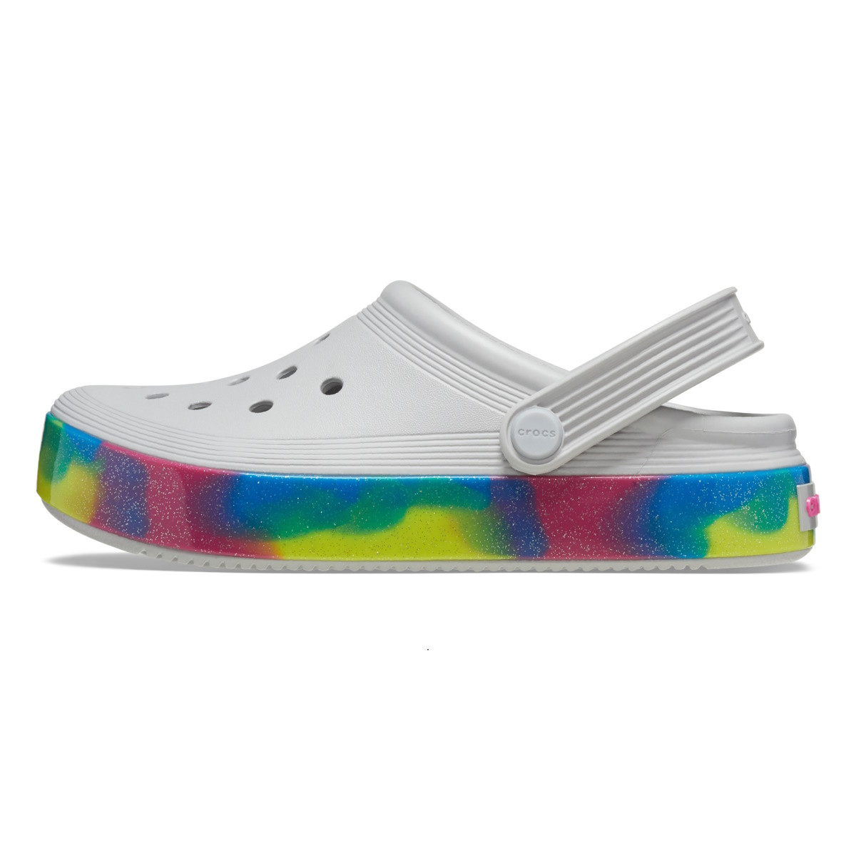 Saboti Crocs Off Court Glitter Band Clog Kids Gri - Atmosphere/Multi - 2 | YEO