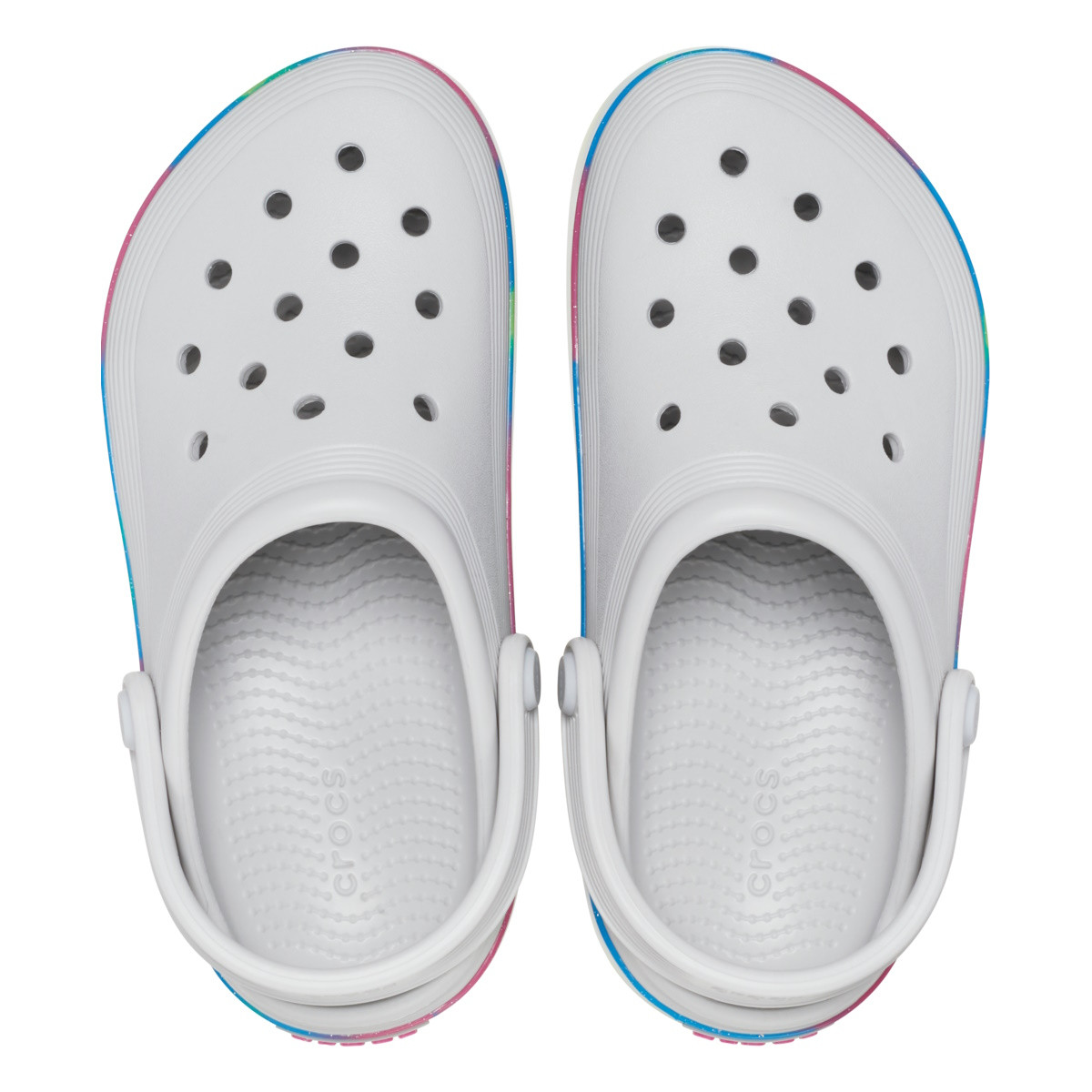 Saboti Crocs Off Court Glitter Band Clog Kids Gri - Atmosphere/Multi - 4 | YEO