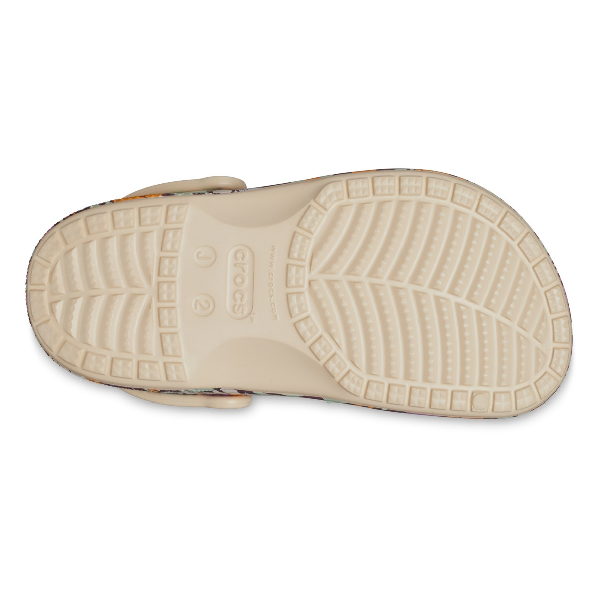 Saboti Crocs Baya Seasonal Printed Clog Kids Bej - Winter/White