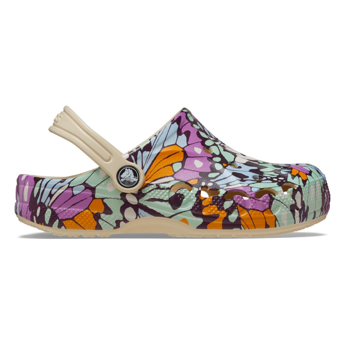 Saboti Crocs Toddler Baya Seasonal Printed Clog Bej - Winter/White