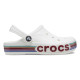 Saboti Crocs Bayaband Rainbow Glitter Clog Kids Culoare Alb - White