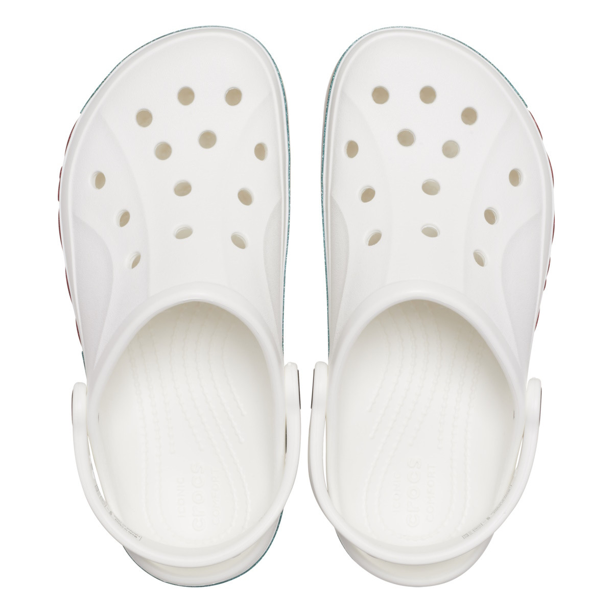 Saboti Crocs Bayaband Rainbow Glitter Clog Kids Alb - White - 4 | YEO