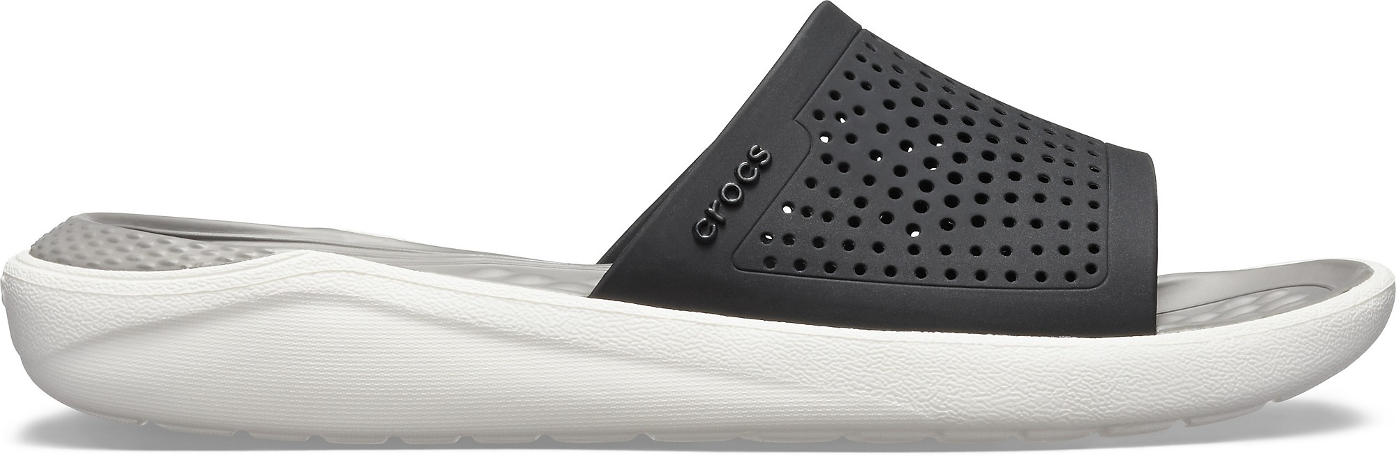 Papuci Crocs LiteRide Slide Negru – Black/Smoke Black/Smoke imagine 2022