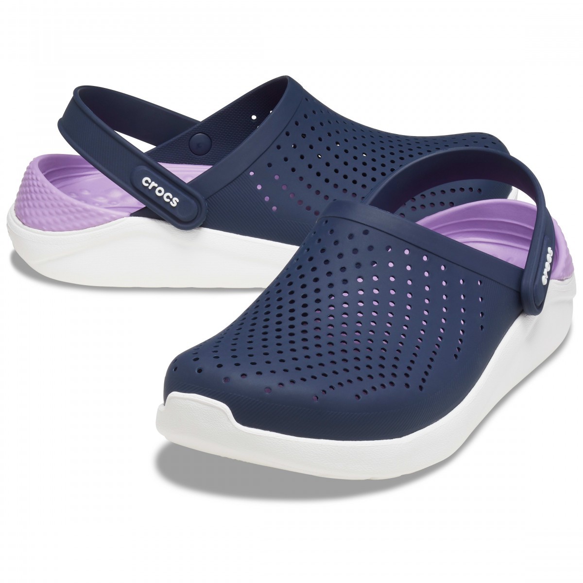 Saboti Crocs LiteRide Clog Albastru - Navy/Orchid