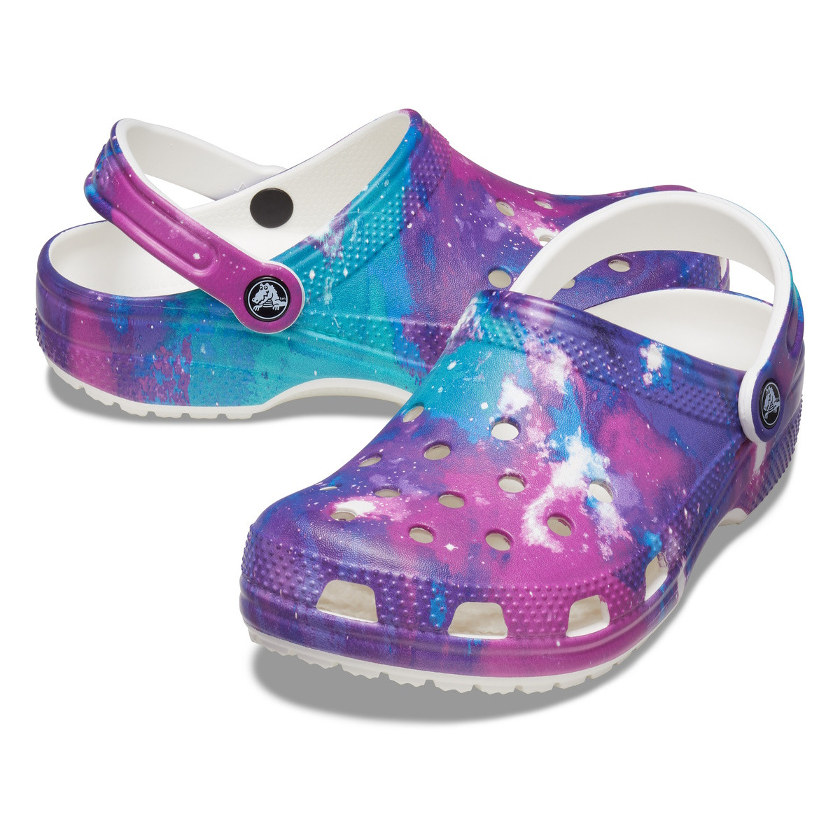 Saboti Crocs Classic Out of This World Clog Multi - White/Purple - 3 | YEO