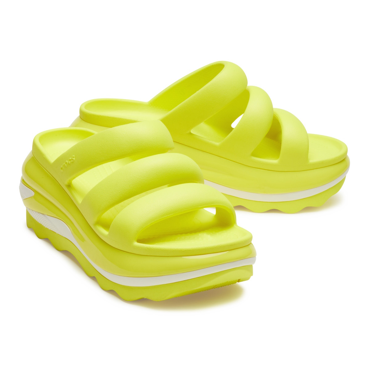 Sandale Crocs Mega Crush Triple Strap Verde - Acidity - 3 | YEO