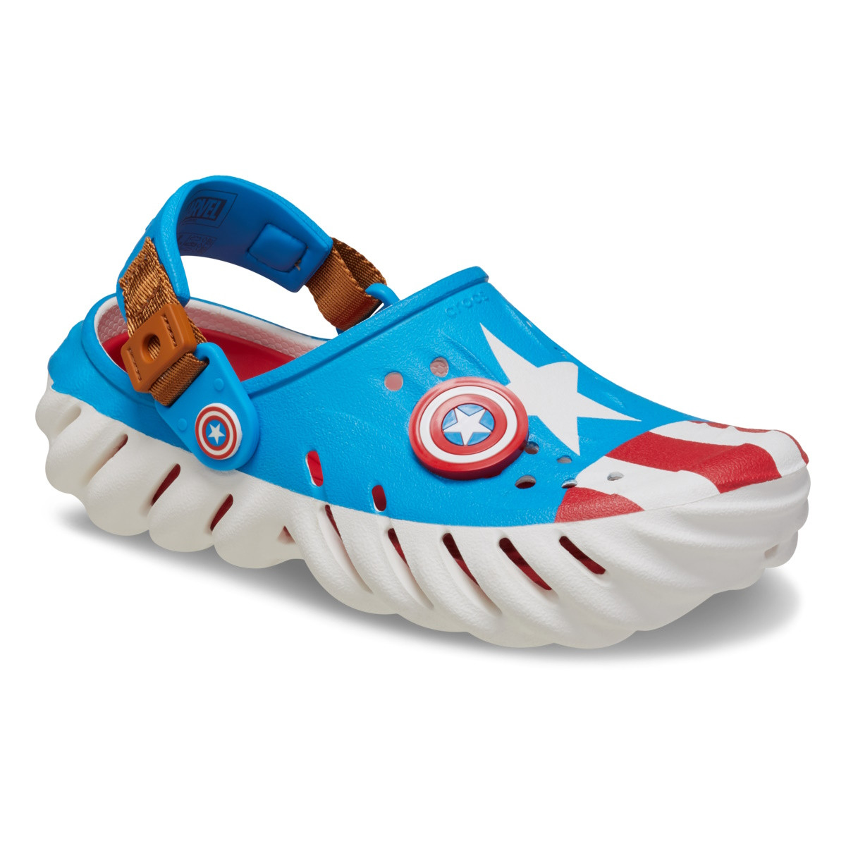 Saboti Crocs Captain America Steve Rogers Echo Clog Kids Alb - White - 2 | YEO
