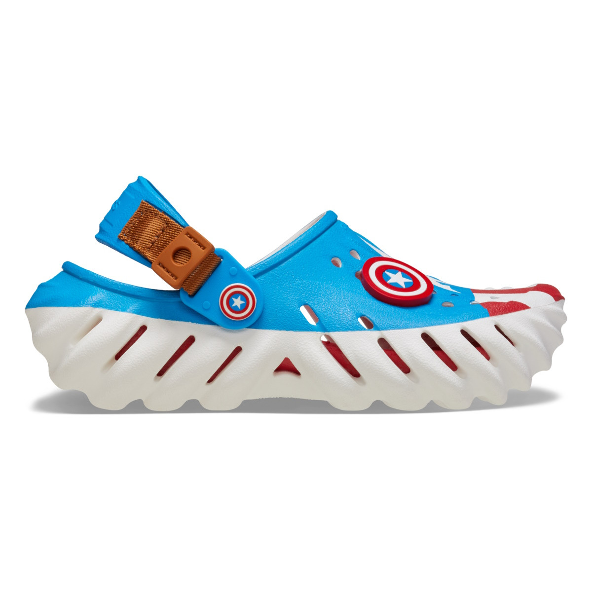 Saboti Crocs Captain America Steve Rogers Echo Clog Kids Alb - White - 3 | YEO