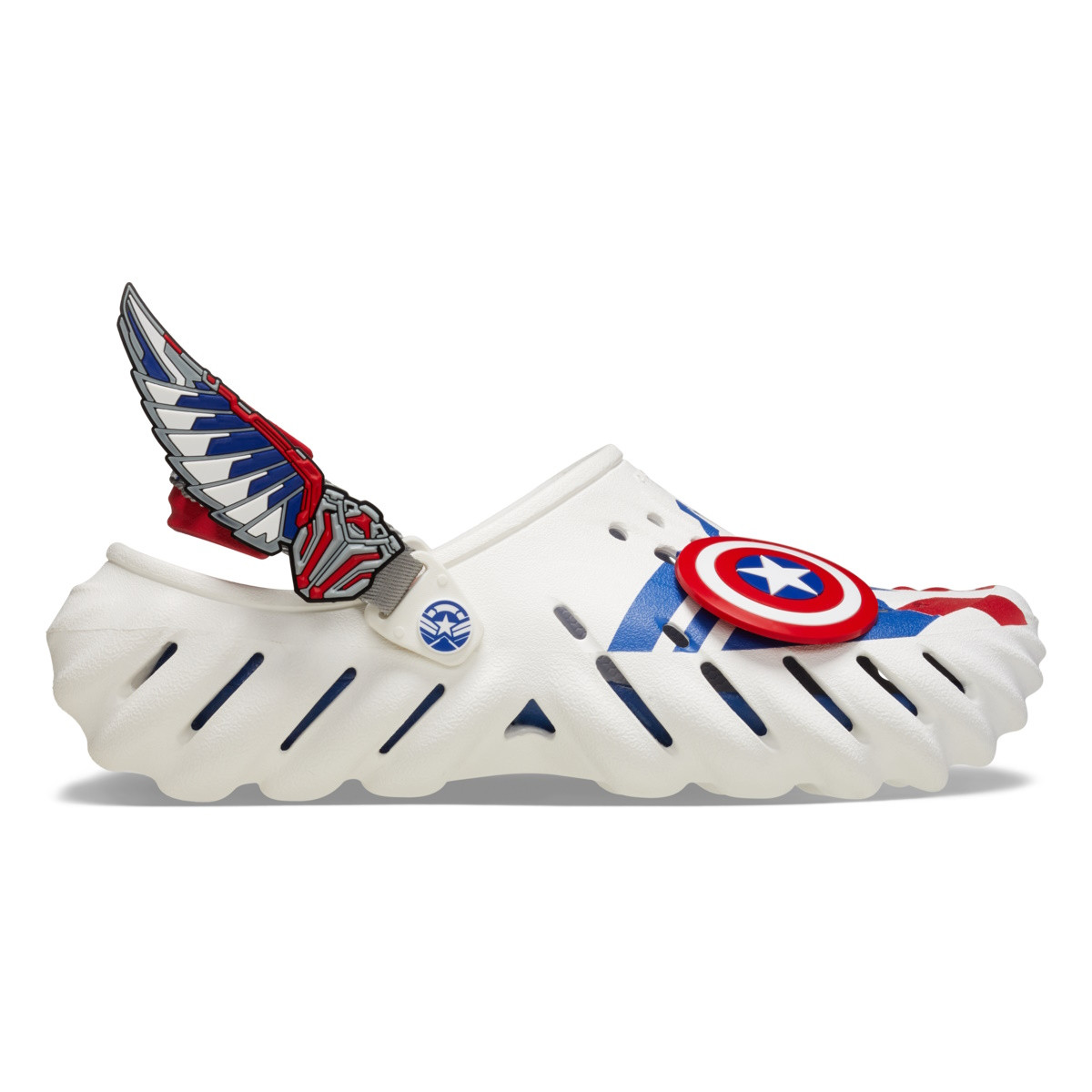 Saboti Crocs Echo Captain America Sam Wilson Clog Alb - White - 2 | YEO
