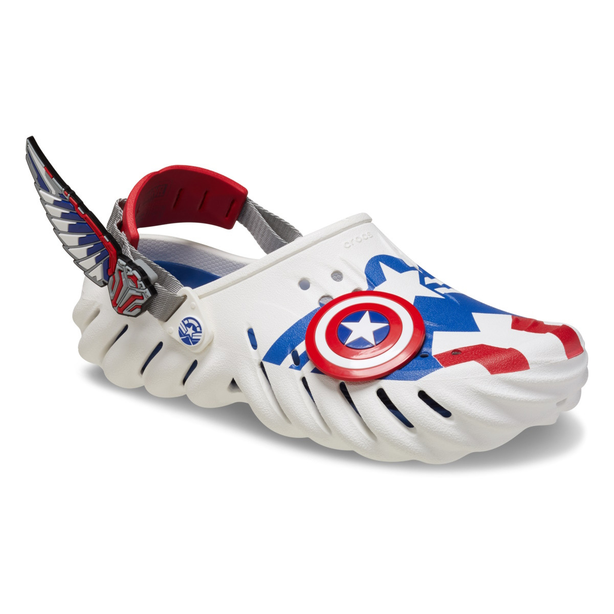 Saboti Crocs Echo Captain America Sam Wilson Clog Alb - White - 3 | YEO
