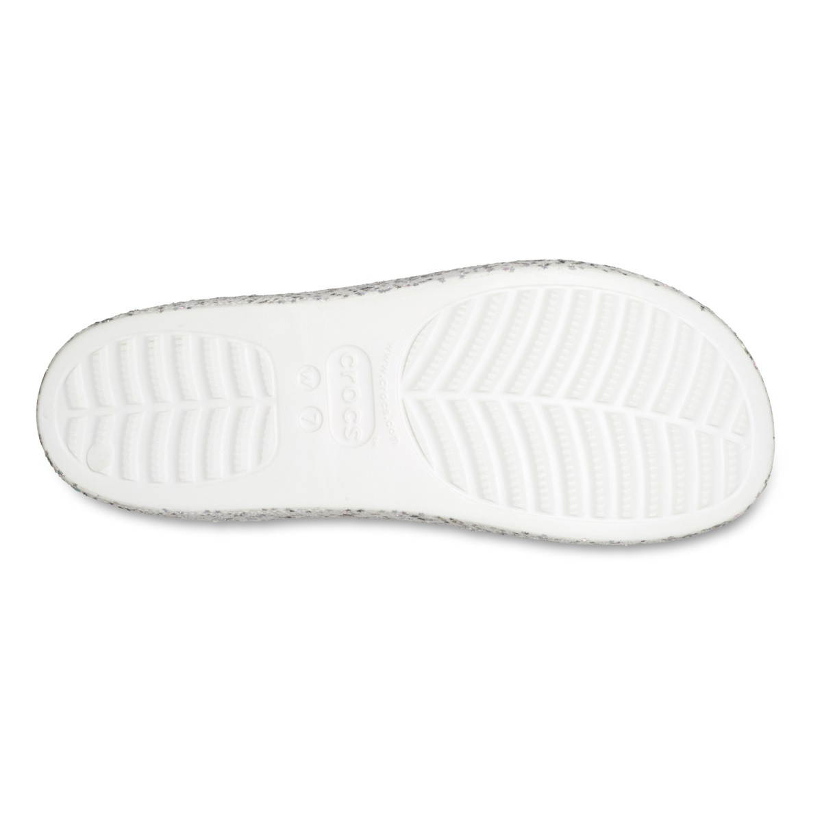 Papuci Crocs Classic Platform Starry Glitter Slide Alb - White/Silver Glitter