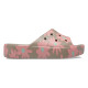 Papuci Crocs Classic Platform Retro Resort Slide Culoare Maro - Mushroom/Multi