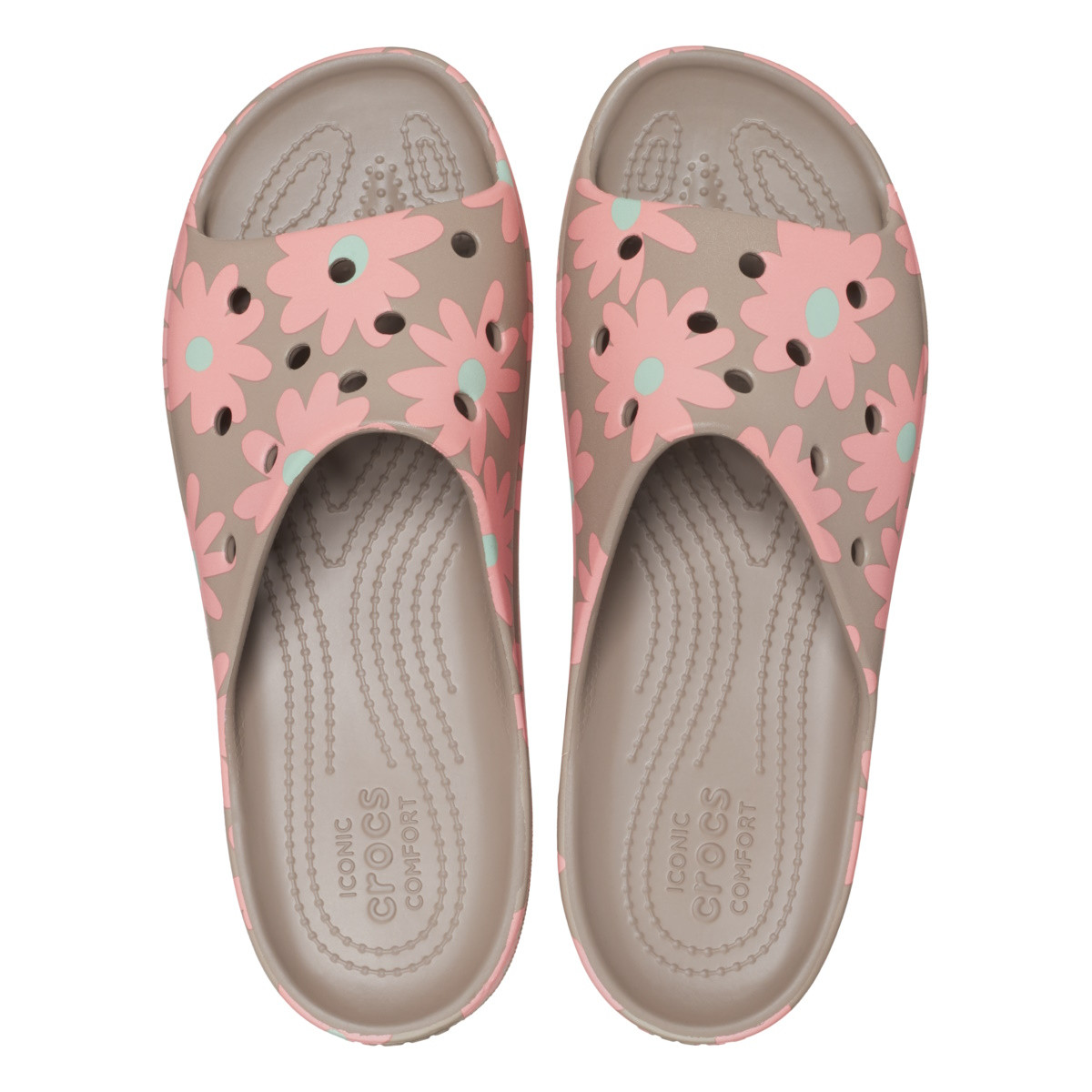 Papuci Crocs Classic Platform Retro Resort Slide Maro - Mushroom/Multi - 3 | YEO