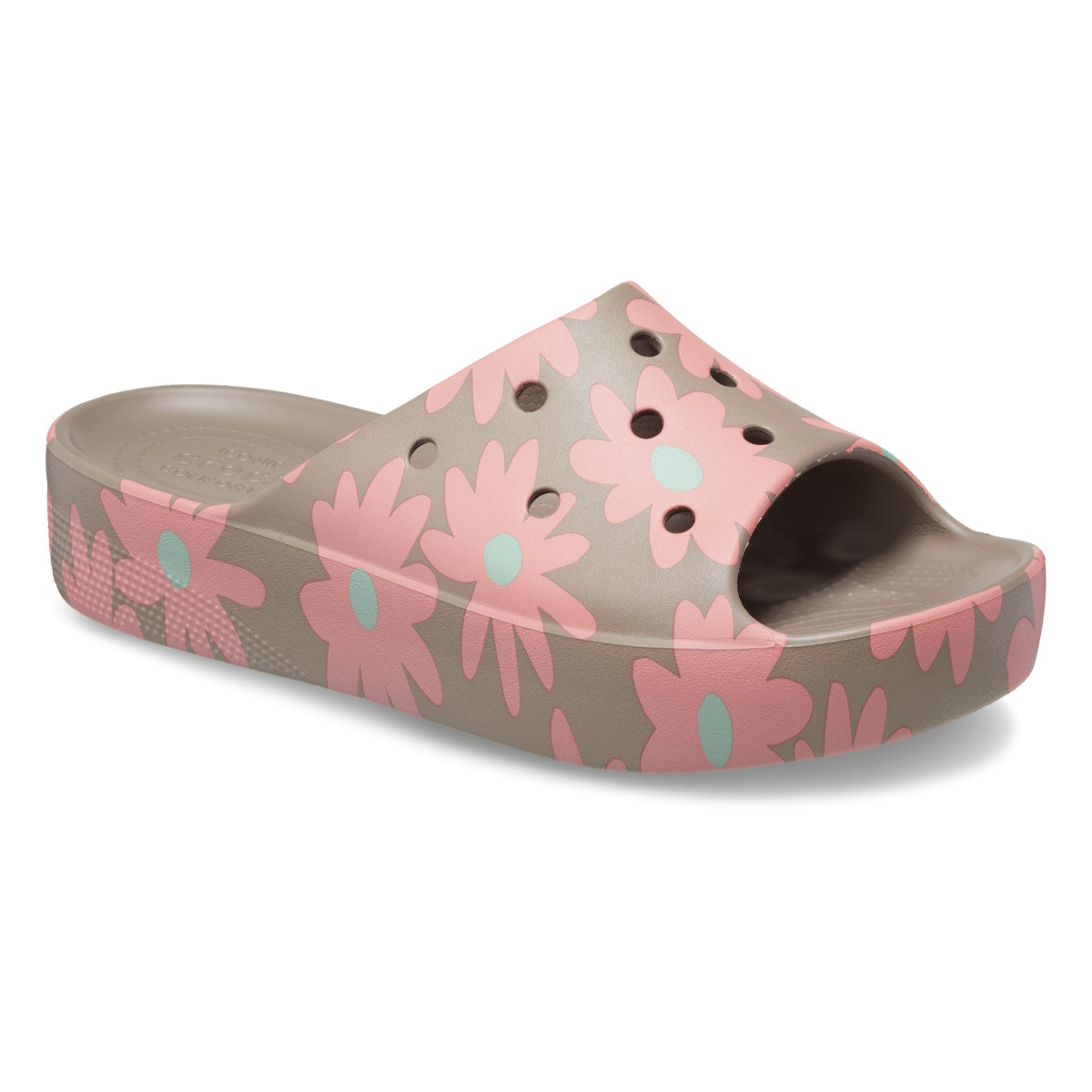 Papuci Crocs Classic Platform Retro Resort Slide Maro - Mushroom/Multi - 1 | YEO