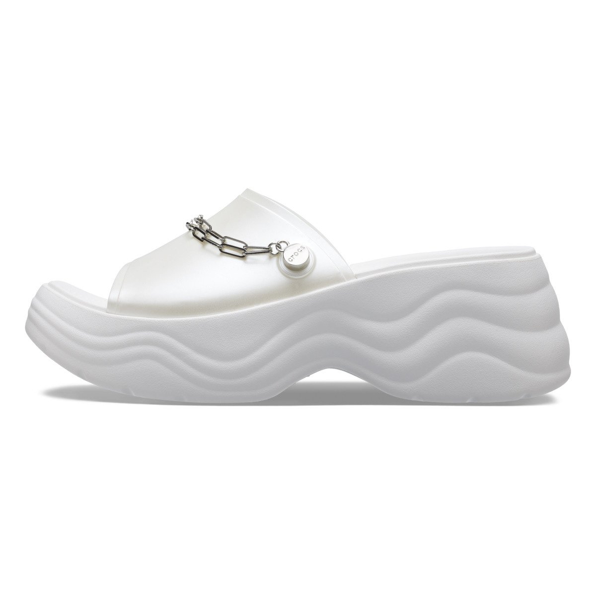 Papuci Crocs Skyline Chain Slide Alb - White - 2 | YEO