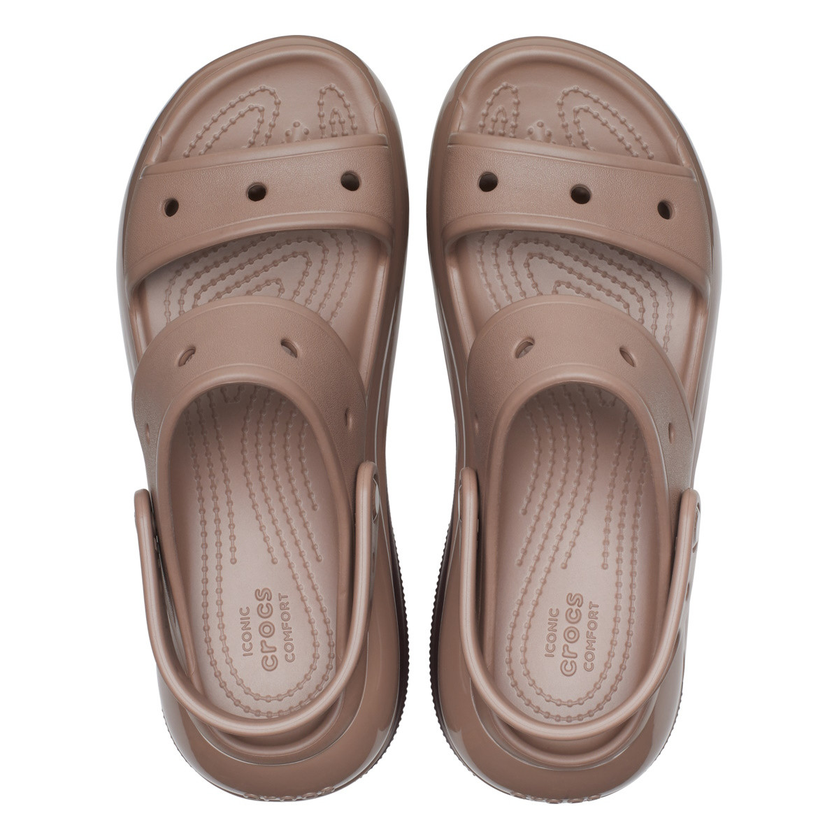 Sandale Crocs Classic Mega Crush Sandal Maro - Latte - 3 | YEO