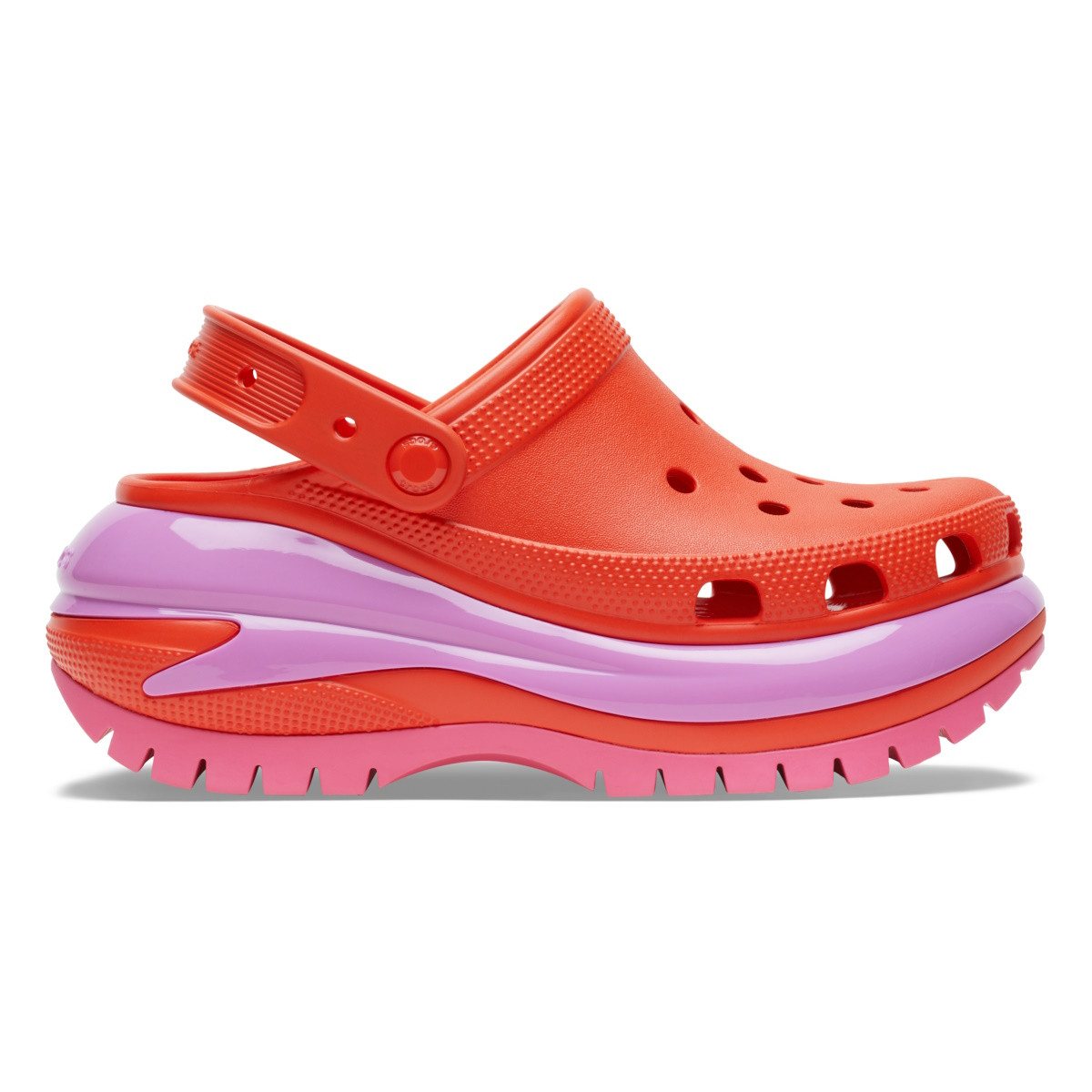 Saboți Crocs Classic Mega Crush Clog Rosu - Lava