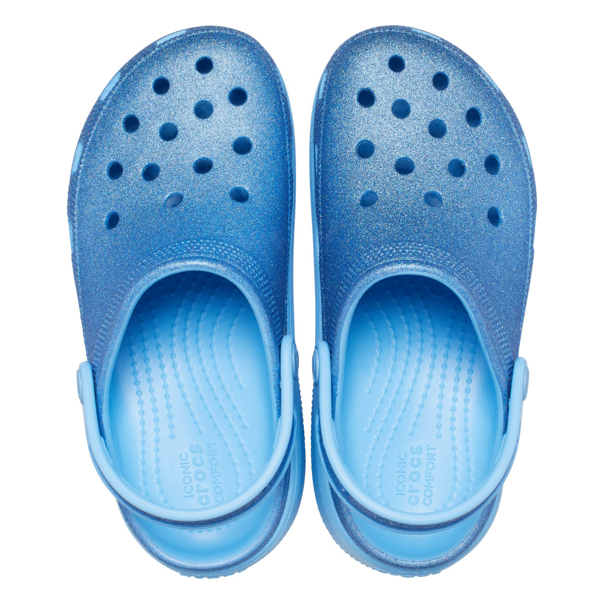 Saboți Crocs Classic Glitter Cutie Clog Kids Albastru - Oxygen - 4 | YEO
