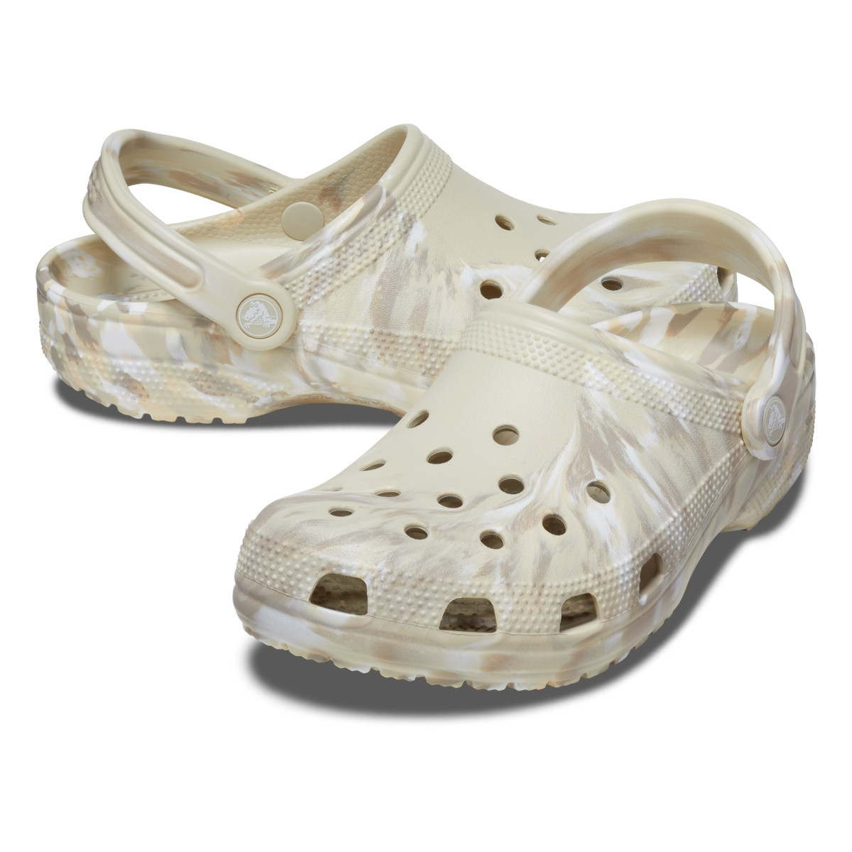 Saboți Crocs Classic Marbled Clog Bej - Bone/Multi - 3 | YEO