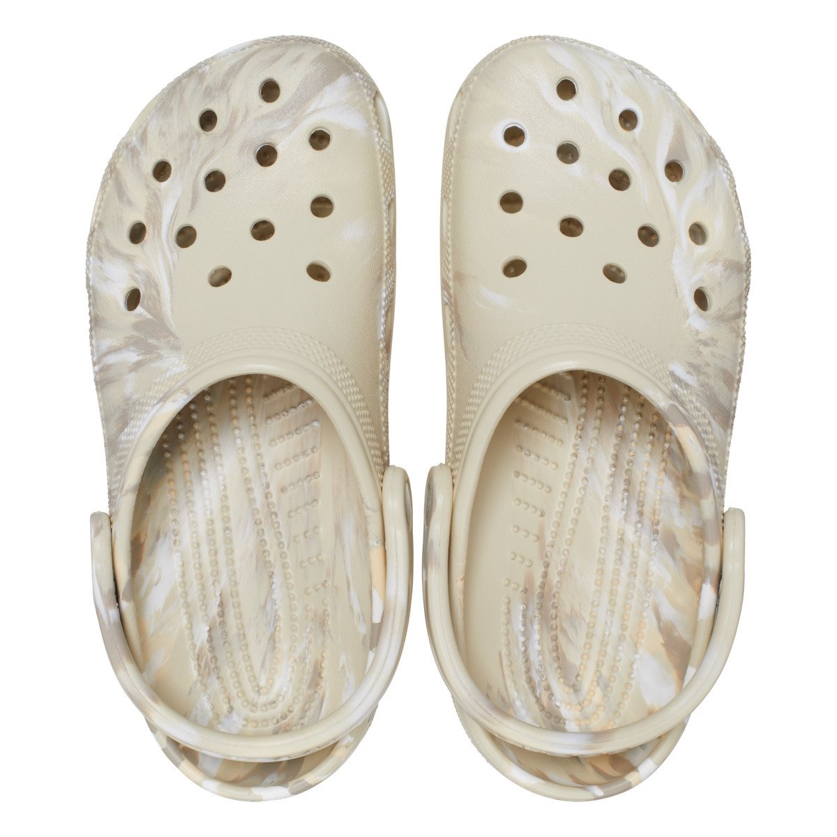 Saboți Crocs Classic Marbled Clog Bej - Bone/Multi - 4 | YEO