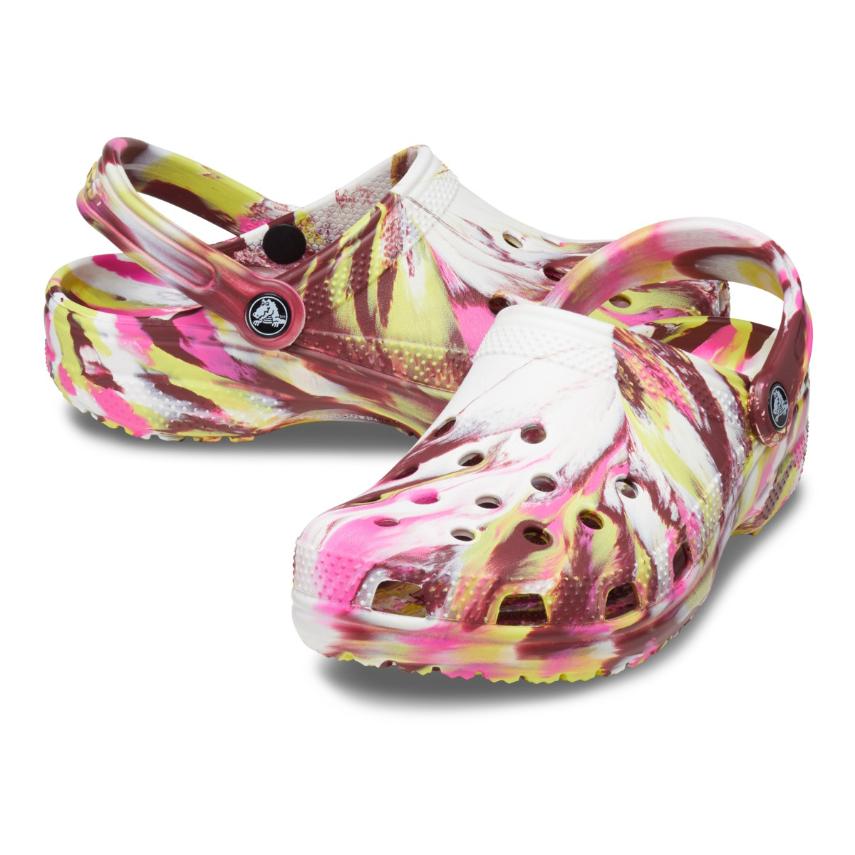Saboți Crocs Classic Marbled Clog Roz - Electric Pink/Multi - 3 | YEO