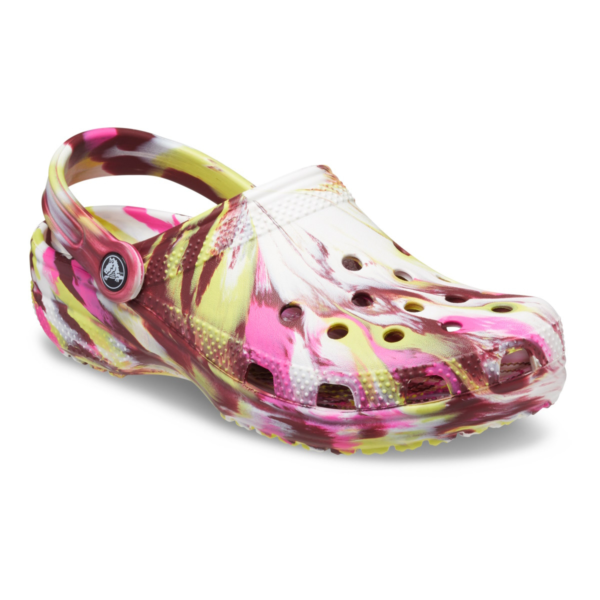 Saboți Crocs Classic Marbled Clog Roz - Electric Pink/Multi - 1 | YEO