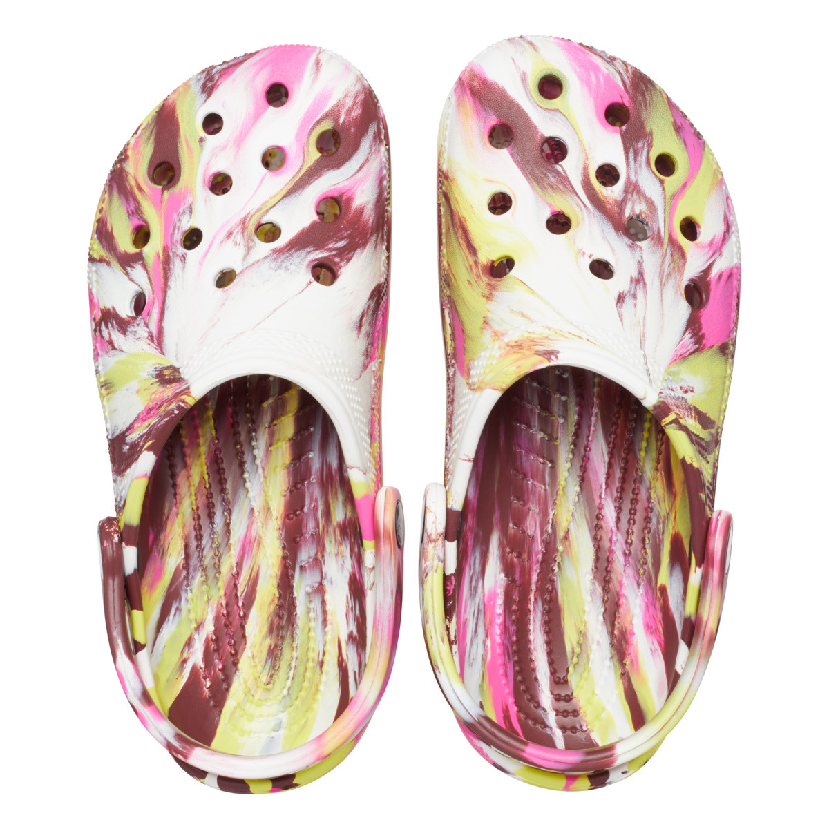 Saboți Crocs Classic Marbled Clog Roz - Electric Pink/Multi - 4 | YEO