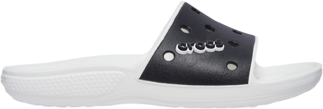Papuci Crocs Classic Crocs Colorblock Slide Alb - White/Black