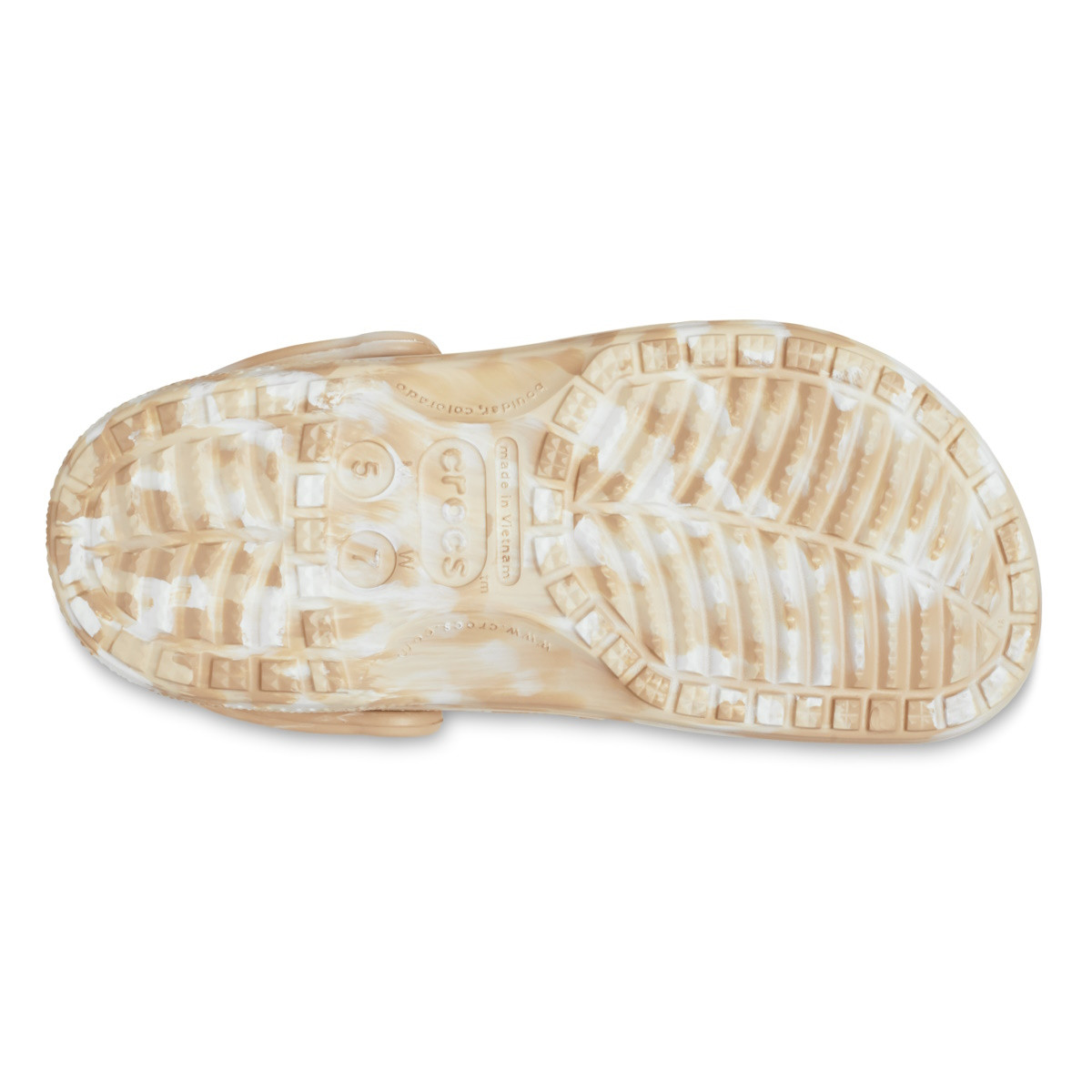 Saboți Crocs Baya Marbled Clog Maro - Chai/Multi - 5 | YEO