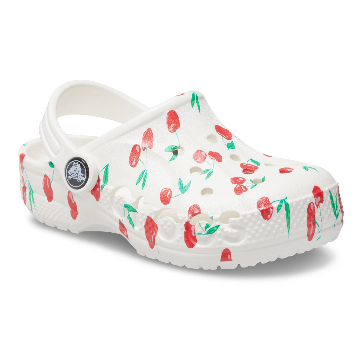 Saboti Crocs Baya Graphic Clog Kids Alb - White/Cherry - 1 | YEO