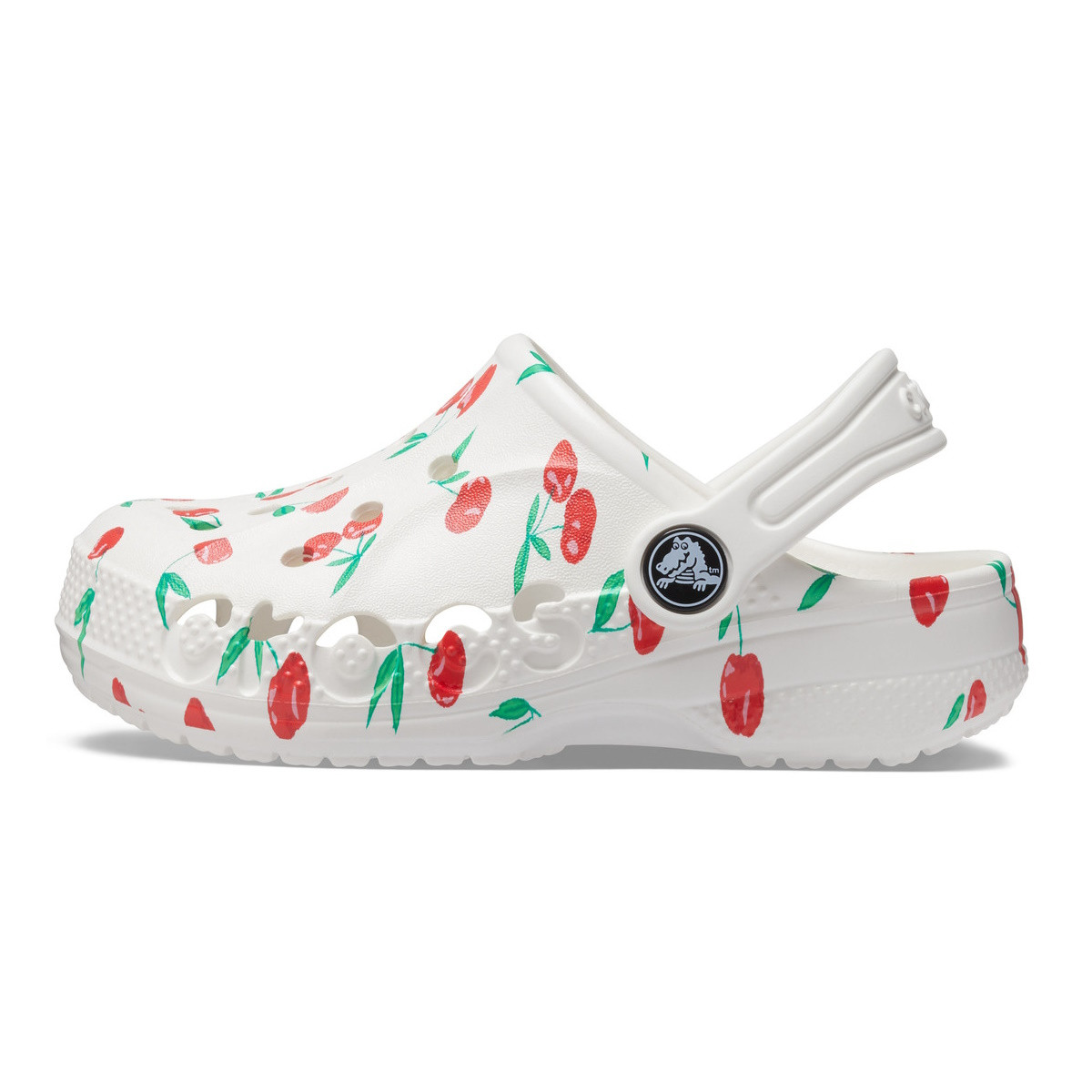 Saboti Crocs Baya Graphic Clog Kids Alb - White/Cherry - 2 | YEO