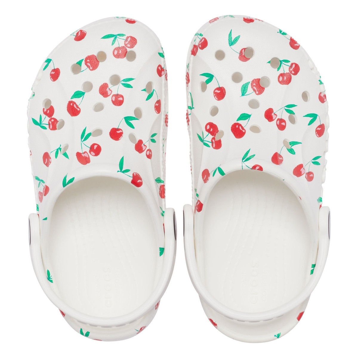 Saboti Crocs Baya Graphic Clog Kids Alb - White/Cherry - 4 | YEO