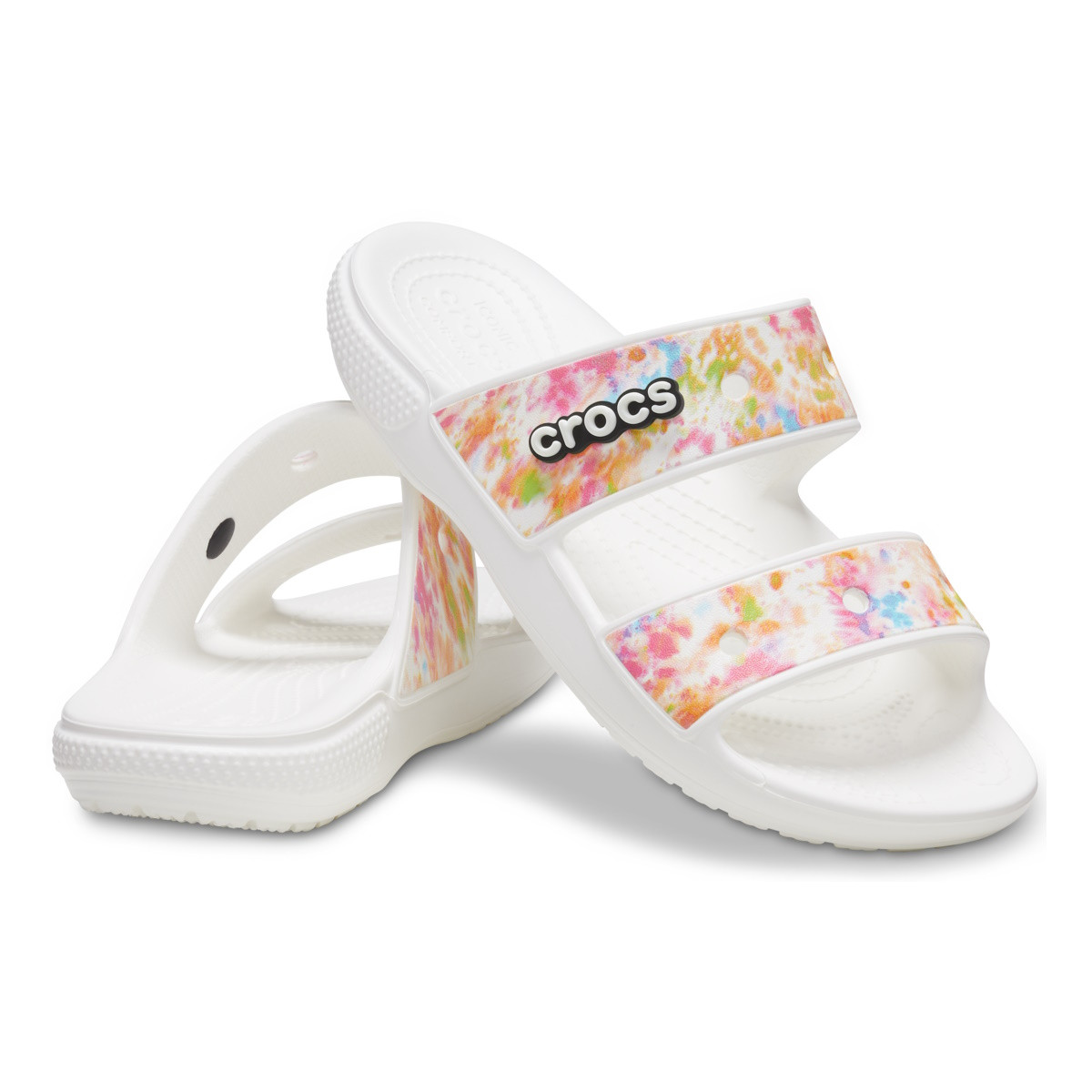 Papuci Classic Crocs Tie-Dye Graphic Sandal Multicolor - Multi/White - 3 | YEO