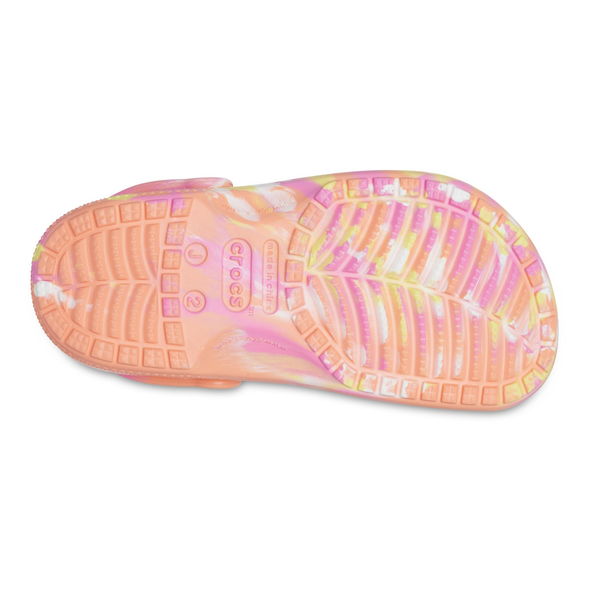 Saboti Crocs Classic Marbled Clog Kids Multicolor - Papaya/Multi