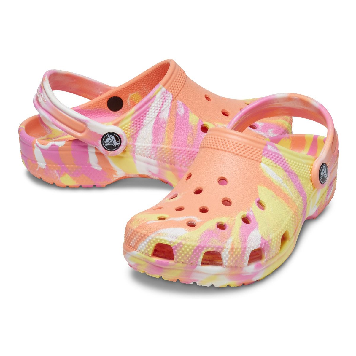 Saboti Crocs Classic Marbled Clog Kids Multicolor - Papaya/Multi - 3 | YEO