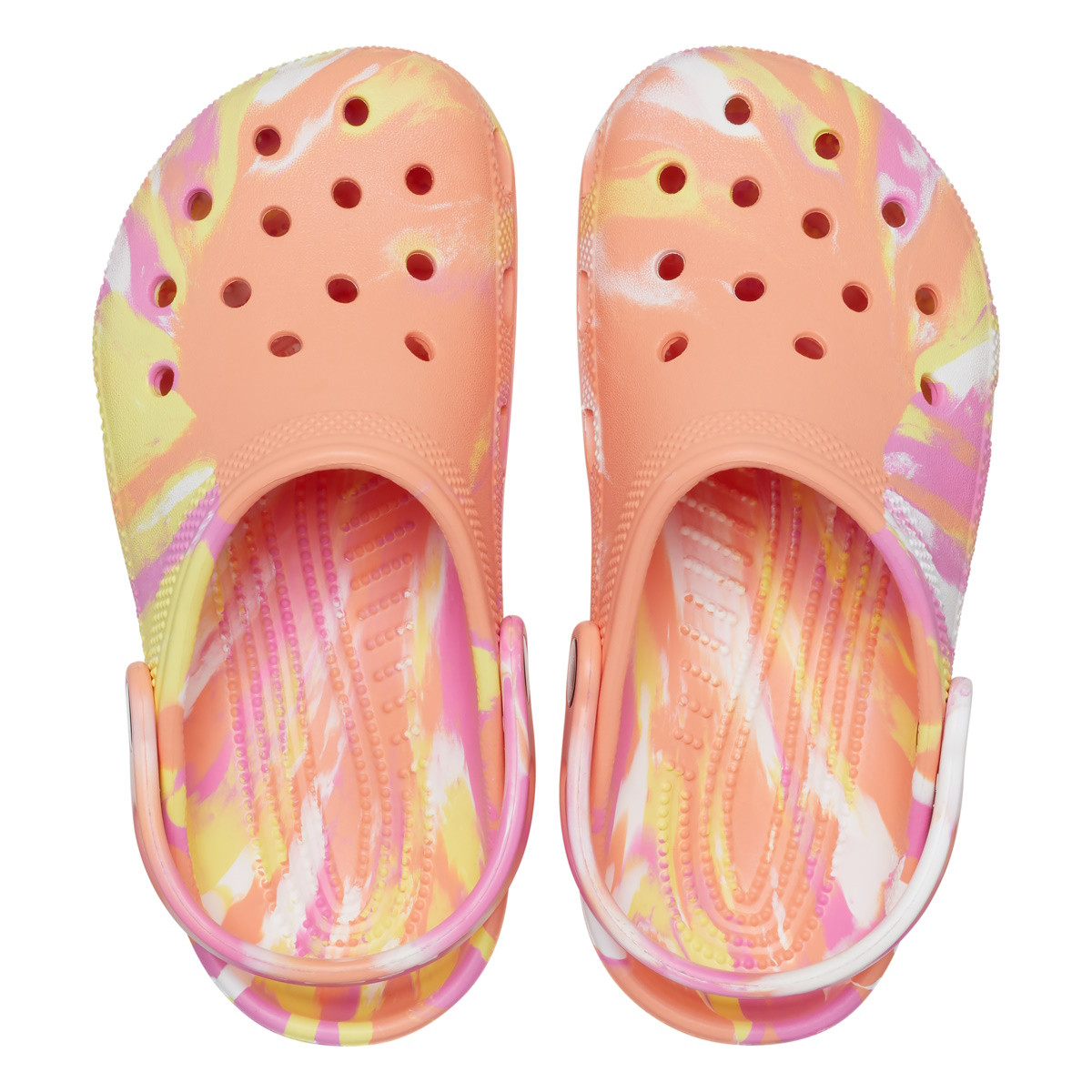 Saboti Crocs Classic Marbled Clog Kids Multicolor - Papaya/Multi - 4 | YEO