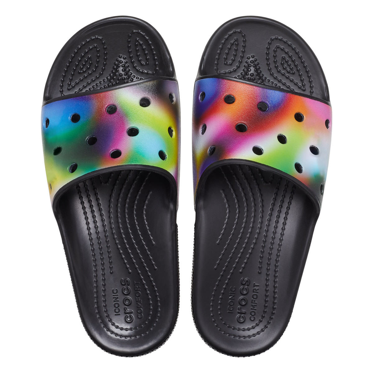 Papuci Crocs Classic Crocs Solarized Slide Negru - Black/Multi - 4 | YEO