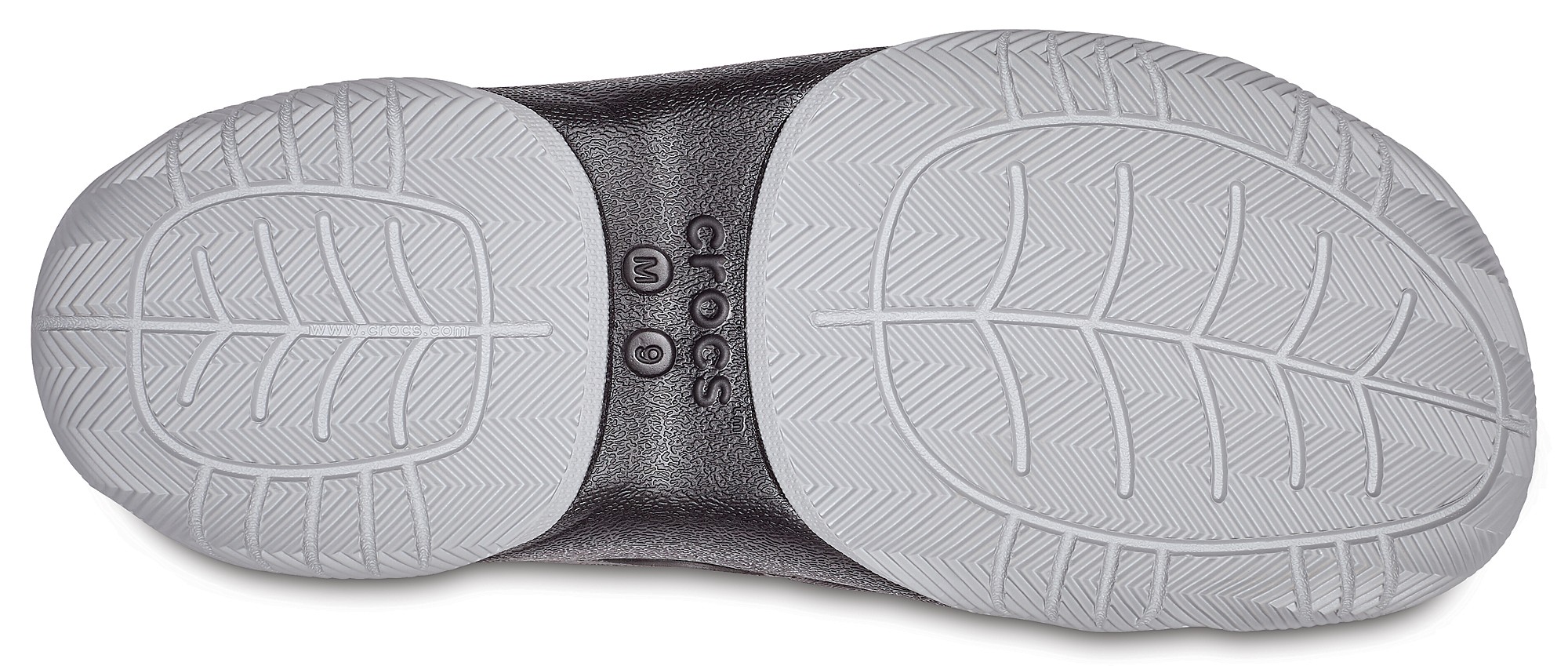 Șlapi Crocs Men\'s Swiftwater Deck Flip Negru - Black/Light Grey - 3 | YEO