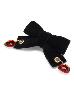 Jibbitz Crocs Heart Dangle Bow Negru - Black 2