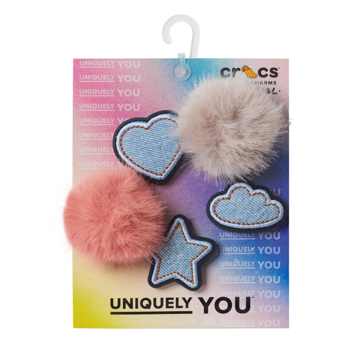 Jibbitz Crocs Denim and Pink Puff 5 Pack - 1 | YEO