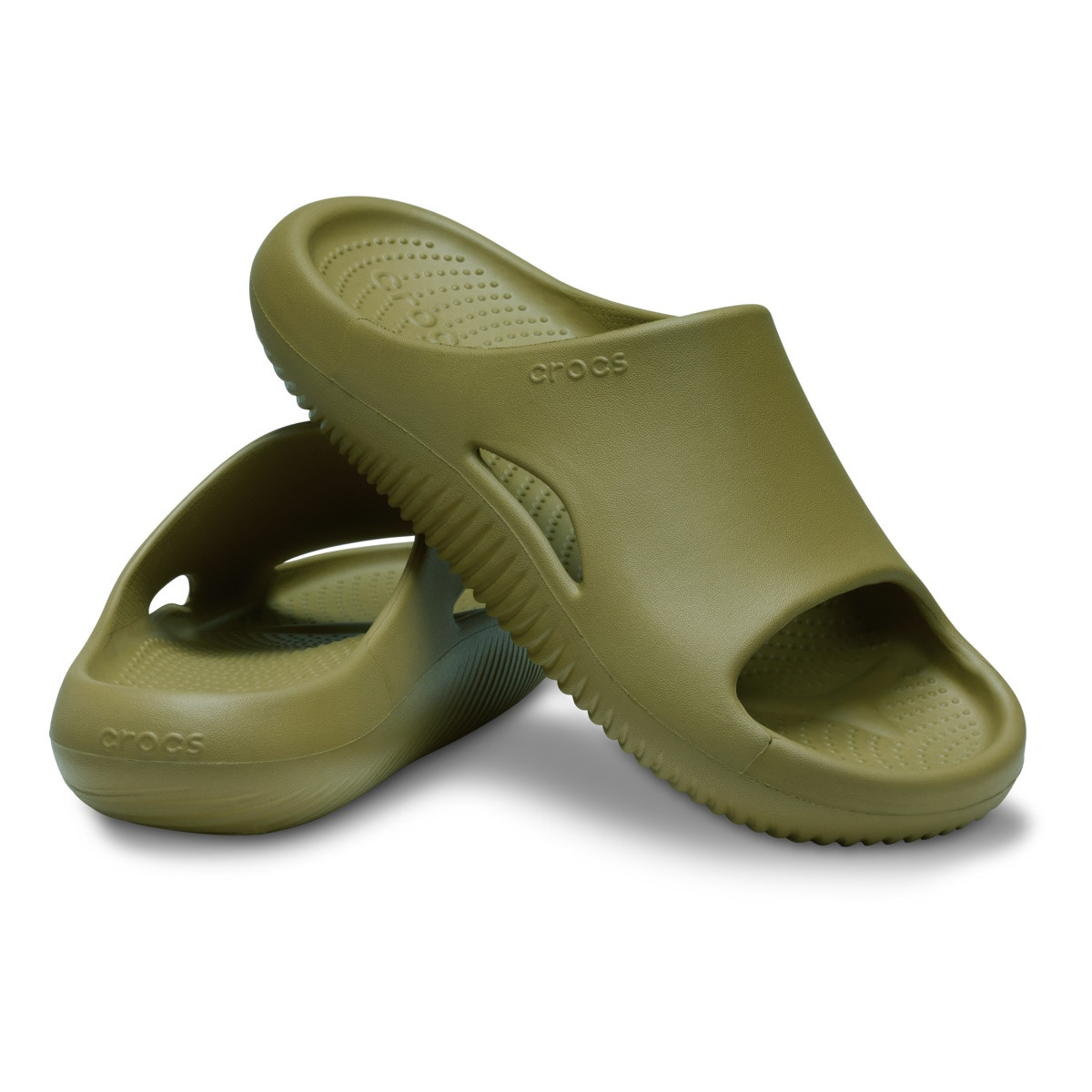 Papuci Crocs Mellow Slide Verde - Aloe - 2 | YEO