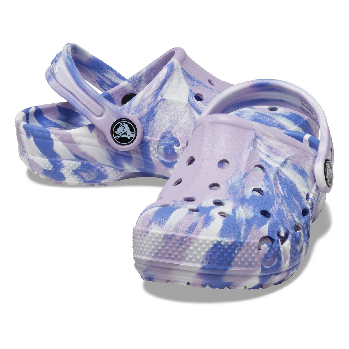 Saboti Crocs Baya Marbled Clog Kids Mov - Lavender/Multi - 3 | YEO