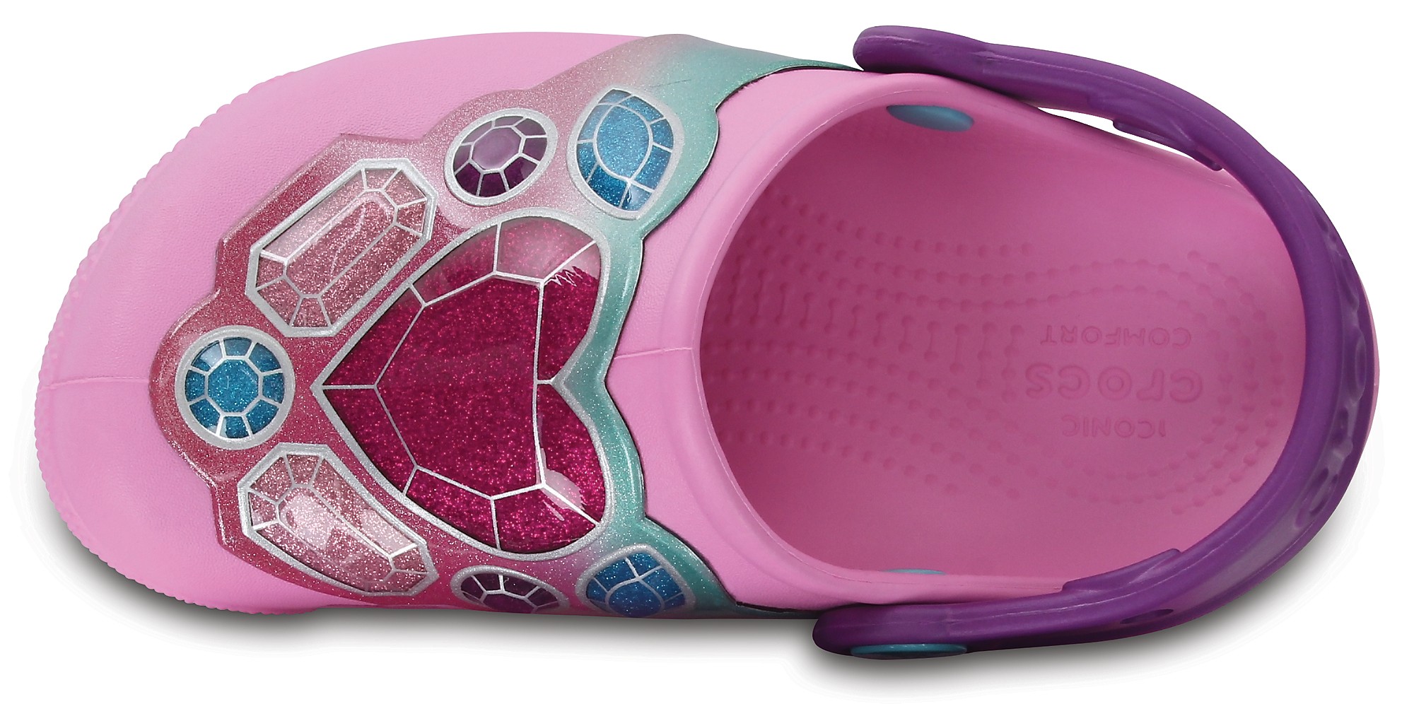 Saboti Crocs Fun Lab Lights Clog Roz - Gems/Carnation - 2 | YEO